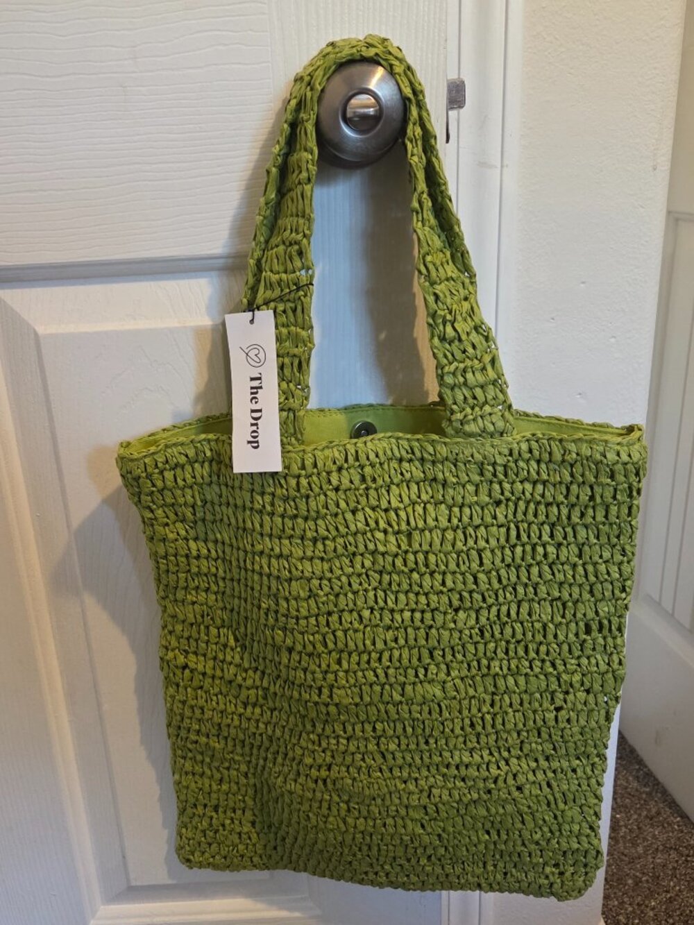 NWT The Drop Raffia Bag, Straw Bag Tote